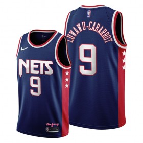 Camiseta Hombre Brooklyn Nets Timothe Luwawu-Cabarrot 9 Nike 2021-22 City Edition Throwback 90s Swingman